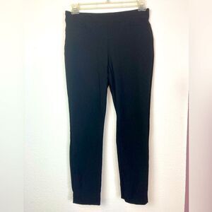 Chicos NWOT nylon spandex pull on slim pants w/ elastic waist vents at ankle